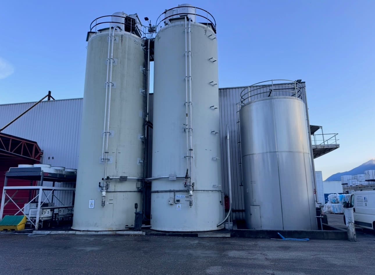 Silo propre après nettoyage par drone