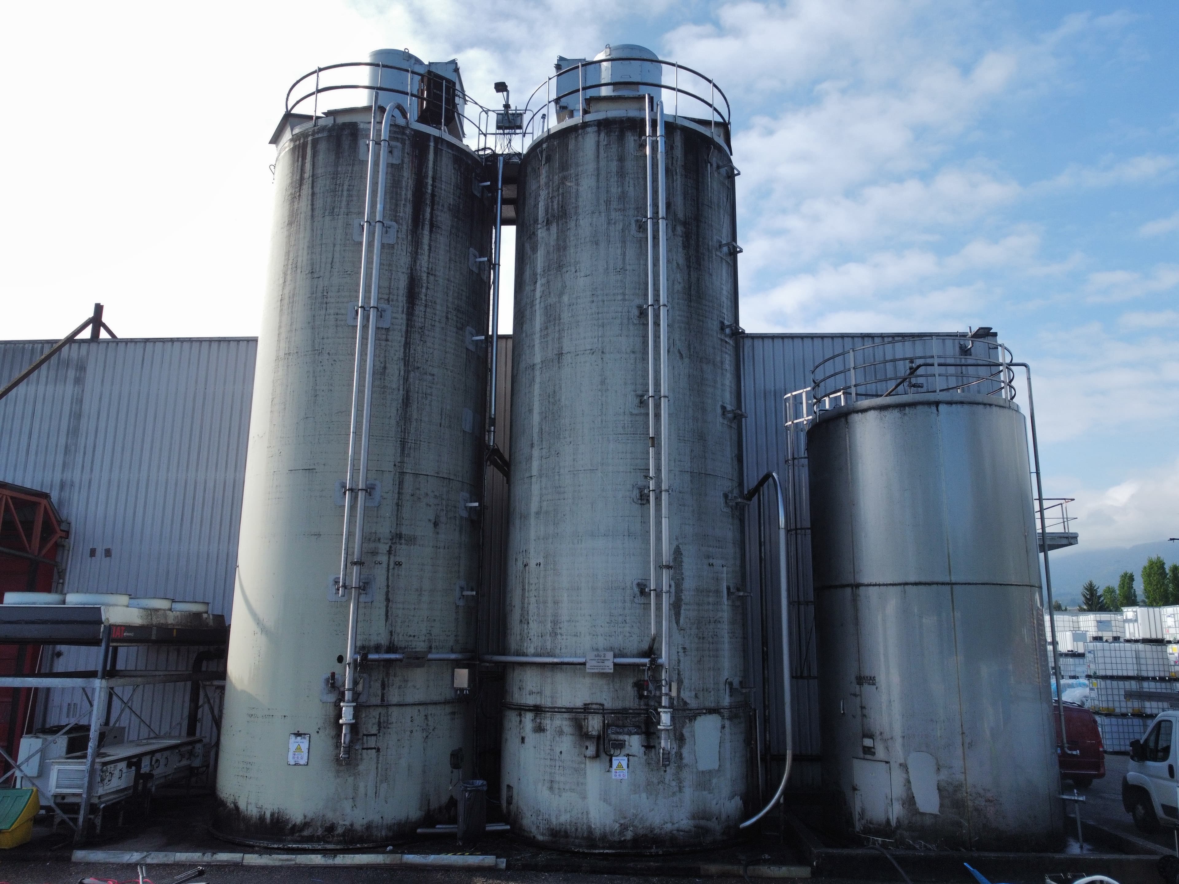 Silo encrassée avant nettoyage